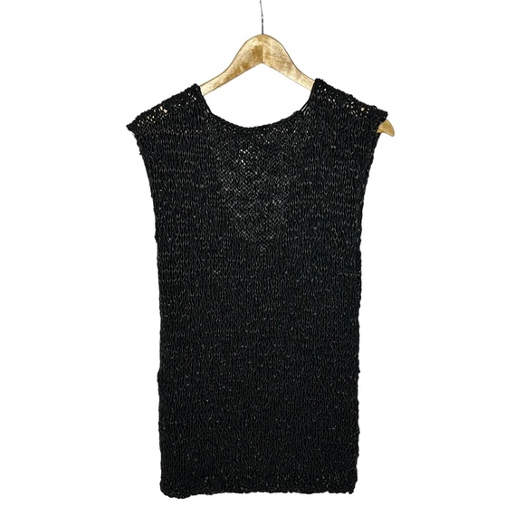 NWT Free People Billie Vegan Leather Crochet Tunic/Mini Dress black xs - Picture 11 of 15